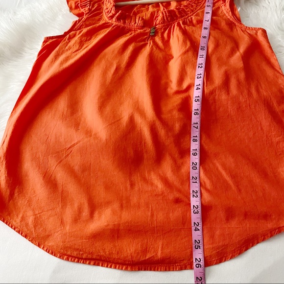 Gap • Orange Blouse with Ruffles - Picture 3 of 6